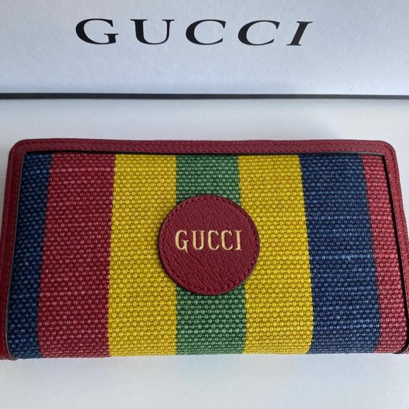 GUCCI NEW BAIADERA STRIPE LADIES CLUTCH - Picture 2 of 9